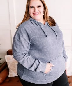 No Ship Drop Ship Once In A Blue Moon Mineral Wash Hoodie (GHG-S) GHG- Shop Singles