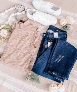 No Ship Drop Ship Say It With Style Mock Neck Top In Caramel (GHG-S) 28 No Ship Drop Ship Say It With Style Mock Neck Top In Caramel (GHG-S)