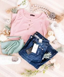 No Ship Drop Ship GHG- Shop Singles Come A Little Closer Sleeveless Top In Beloved Pink(GHG-S)