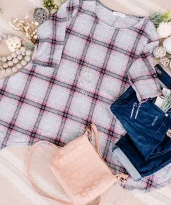 No Ship Drop Ship Apparel Don't Be Such A Square Plaid Print Asymmetrical Top 21 No Ship Drop Ship Apparel Don't Be Such A Square Plaid Print Asymmetrical Top