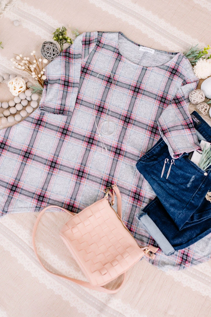 No Ship Drop Ship Apparel Don't Be Such A Square Plaid Print Asymmetrical Top 11 No Ship Drop Ship Apparel Don't Be Such A Square Plaid Print Asymmetrical Top