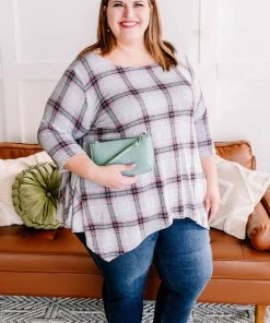 No Ship Drop Ship Apparel Don't Be Such A Square Plaid Print Asymmetrical Top 13 No Ship Drop Ship Apparel Don't Be Such A Square Plaid Print Asymmetrical Top