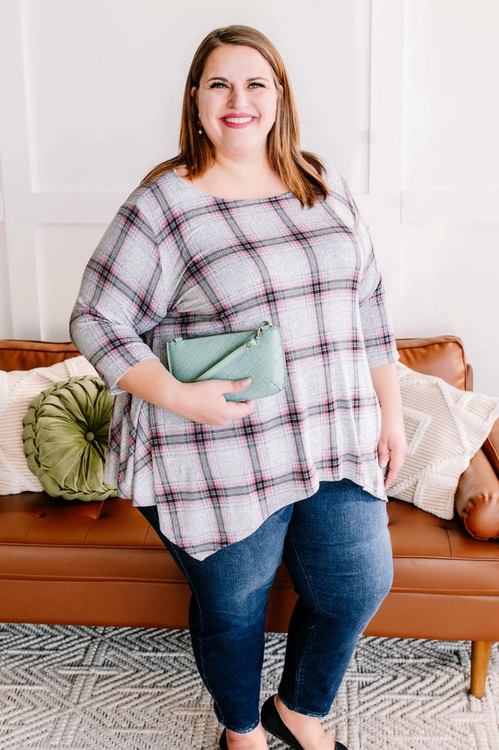 No Ship Drop Ship Apparel Don't Be Such A Square Plaid Print Asymmetrical Top 3 No Ship Drop Ship Apparel Don't Be Such A Square Plaid Print Asymmetrical Top