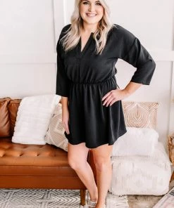 No Ship Drop Ship After Midnight Black Gabby Style Dress (GHG-S)