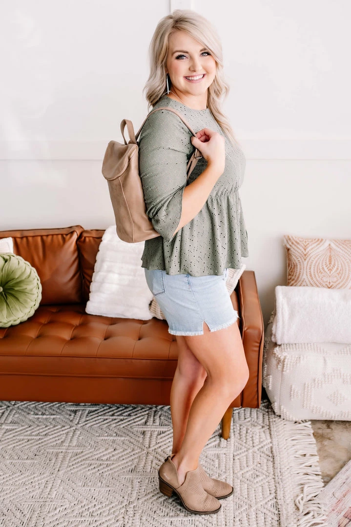 No Ship Drop Ship GHG- Shop Singles Eye Can See Clearly Now Vintage Eyelet Top In Olive (GHG - S, 1XL) 5 No Ship Drop Ship GHG- Shop Singles Eye Can See Clearly Now Vintage Eyelet Top In Olive (GHG - S, 1XL)