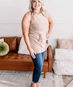 No Ship Drop Ship Say It With Style Mock Neck Top In Caramel (GHG-S) 23 No Ship Drop Ship Say It With Style Mock Neck Top In Caramel (GHG-S)