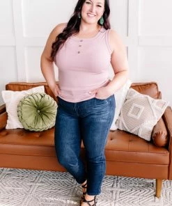 No Ship Drop Ship GHG- Shop Singles Come A Little Closer Sleeveless Top In Beloved Pink(GHG-S)