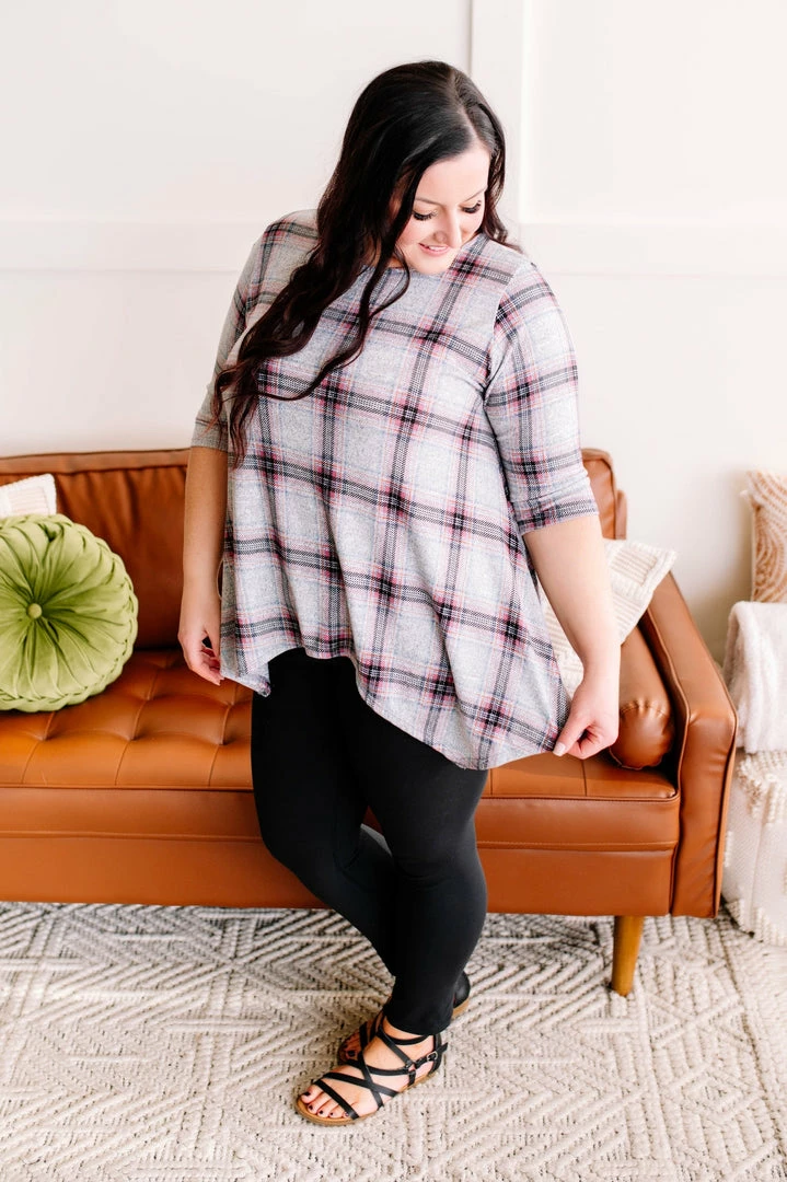 No Ship Drop Ship Apparel Don't Be Such A Square Plaid Print Asymmetrical Top 9 No Ship Drop Ship Apparel Don't Be Such A Square Plaid Print Asymmetrical Top