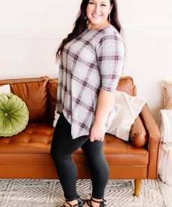 No Ship Drop Ship Apparel Don't Be Such A Square Plaid Print Asymmetrical Top 14 No Ship Drop Ship Apparel Don't Be Such A Square Plaid Print Asymmetrical Top