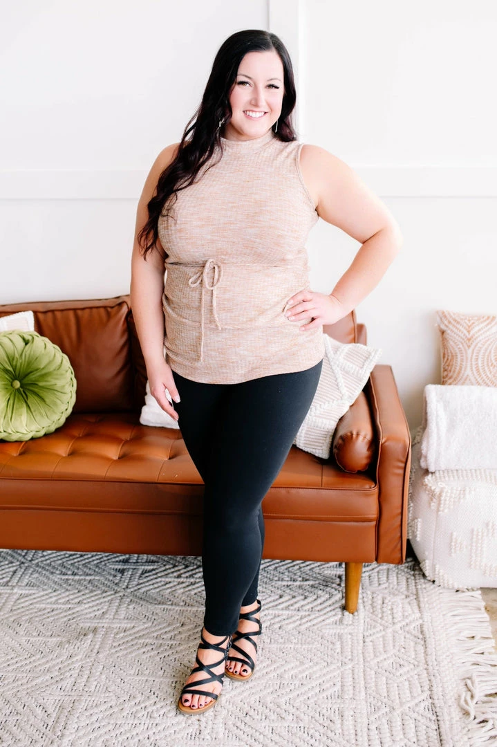 No Ship Drop Ship Say It With Style Mock Neck Top In Caramel (GHG-S) 5 No Ship Drop Ship Say It With Style Mock Neck Top In Caramel (GHG-S)