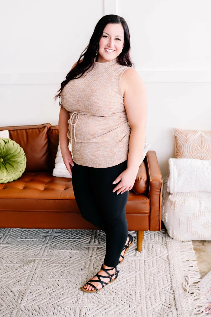 No Ship Drop Ship Say It With Style Mock Neck Top In Caramel (GHG-S) 9 No Ship Drop Ship Say It With Style Mock Neck Top In Caramel (GHG-S)