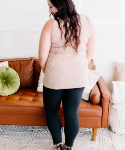 No Ship Drop Ship Say It With Style Mock Neck Top In Caramel Apparel