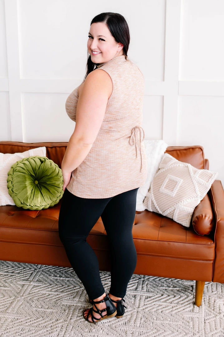 No Ship Drop Ship Say It With Style Mock Neck Top In Caramel (GHG-S) 11 No Ship Drop Ship Say It With Style Mock Neck Top In Caramel (GHG-S)