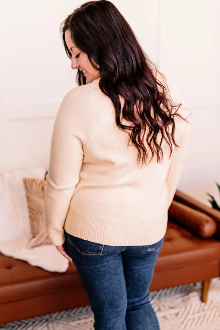 No Ship Drop Ship Take A Knit Sweater With Button Detail In Cream 11 No Ship Drop Ship Take A Knit Sweater With Button Detail In Cream