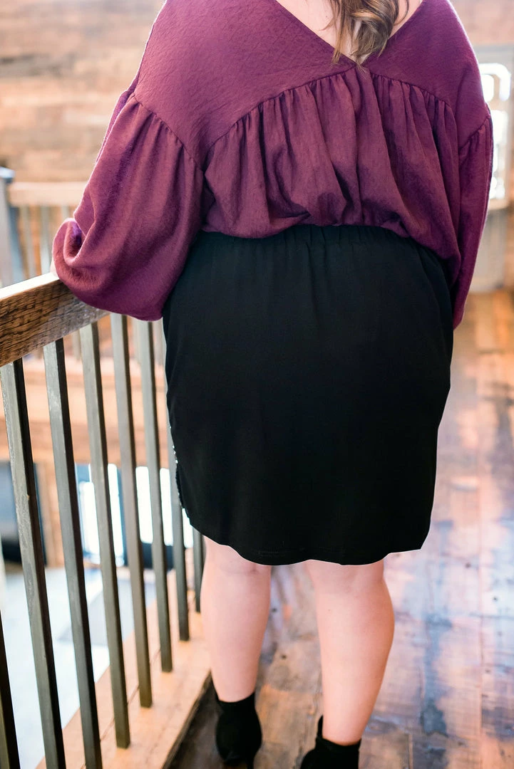 No Ship Drop Ship Big City Nights Skirt In Jet Black Sequins 4 No Ship Drop Ship Big City Nights Skirt In Jet Black Sequins