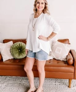 No Ship Drop Ship Apparel No Stopping Us Now Novelty Knit Top In White