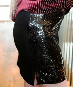 No Ship Drop Ship Big City Nights Skirt In Jet Black Sequins 15 No Ship Drop Ship Big City Nights Skirt In Jet Black Sequins