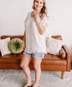 No Ship Drop Ship Round The Outside Tie Back Detail In Oatmeal