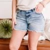 No Ship Drop Ship Don't Cut Me Off Mid Rise Judy Blue Shorts (GHG-L)
