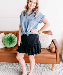 No Ship Drop Ship Apparel Singed Around The Edges Skort