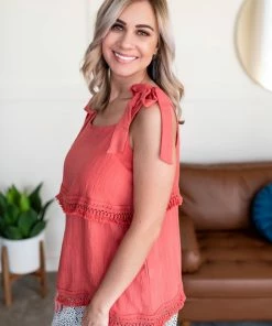 No Ship Drop Ship Apparel The Show Must Go On Sleeveless Top In Begonia