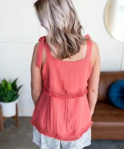 No Ship Drop Ship Apparel The Show Must Go On Sleeveless Top In Begonia