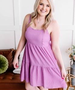 No Ship Drop Ship Telling Stories Crochet Dress In Dark Orchid Apparel