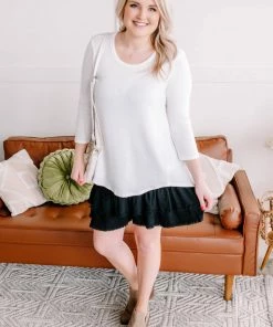 No Ship Drop Ship No Stopping Us Now Novelty Knit Top In White (GHG-S) GHG- Shop Singles