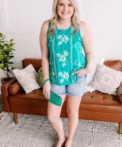 No Ship Drop Ship GHG- Shop Singles Hard To Get Starlet Teal Savanna Jane Top (GHG-M)
