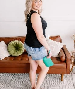 No Ship Drop Ship Come A Little Closer Sleeveless Top In Black (GHG-M)