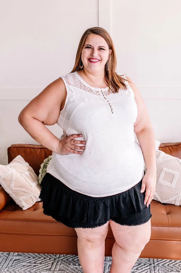 No Ship Drop Ship Stay Cool Lace Button Tank Top Apparel 6 No Ship Drop Ship Stay Cool Lace Button Tank Top Apparel