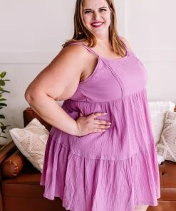 No Ship Drop Ship Telling Stories Crochet Dress In Dark Orchid Apparel