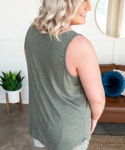 No Ship Drop Ship Playing The Field Green Sleeveless Top