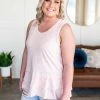 No Ship Drop Ship Apparel Lay It On Thick Sleeveless Top In Ballerina Pink