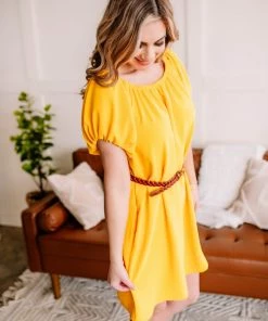 No Ship Drop Ship Silence Is Golden Balloon Sleeve Dress Apparel