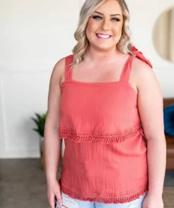 No Ship Drop Ship Apparel The Show Must Go On Sleeveless Top In Begonia