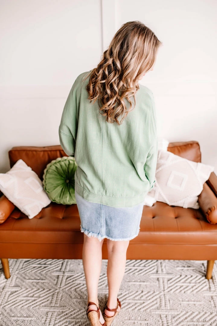 No Ship Drop Ship Apparel Slip The Collar Button Up Jacket In Sage 8 No Ship Drop Ship Apparel Slip The Collar Button Up Jacket In Sage