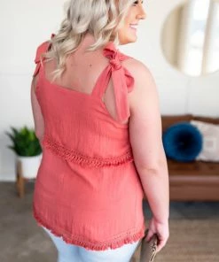 No Ship Drop Ship Apparel The Show Must Go On Sleeveless Top In Begonia