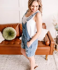 No Ship Drop Ship Only Good Vibes Short Overalls (GHG-S)