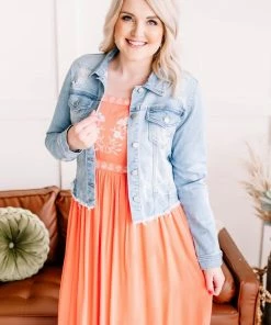 No Ship Drop Ship Call Me Old School Baby Vintage Denim Jacket By Risen (GHG-S)