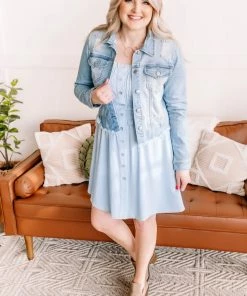 No Ship Drop Ship Call Me Old School Baby Vintage Denim Jacket By Risen (GHG-S)