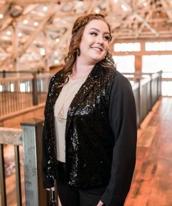 No Ship Drop Ship Here For The Party Sequined Jacket