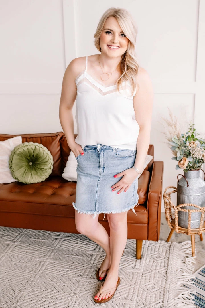 No Ship Drop Ship Blue Jean Baby, LA Lady Risen Denim Skirt (GHG-S) 13 No Ship Drop Ship Blue Jean Baby, LA Lady Risen Denim Skirt (GHG-S)