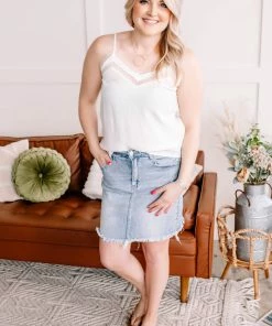 No Ship Drop Ship Basic Instinct Ivory Lace Cami