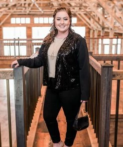 No Ship Drop Ship Here For The Party Sequined Jacket