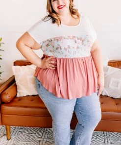 No Ship Drop Ship GHG- Shop Singles Always Be My Babydoll In Blue And Mauve Floral (GHG-S)