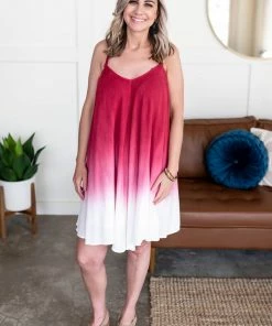 No Ship Drop Ship Watch Us Flounce Dress In Ombre Apparel