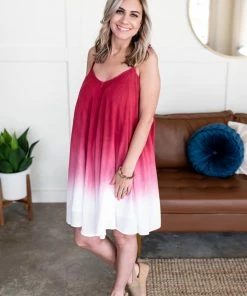No Ship Drop Ship Watch Us Flounce Dress In Ombre Apparel