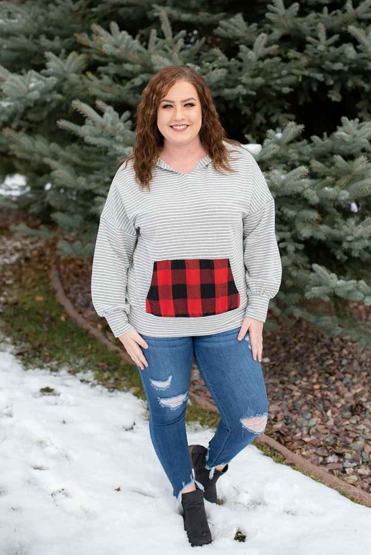 No Ship Drop Ship Plaid About You Hoodie In Gray Stripes 4 No Ship Drop Ship Plaid About You Hoodie In Gray Stripes