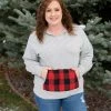 No Ship Drop Ship Plaid About You Hoodie In Gray Stripes